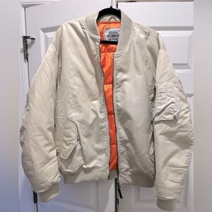 [acmé de la vie] NYLON MA-1 BOOMBER JACKET BEIGE (BRAND NEW)
